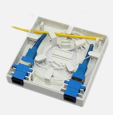 China White color FTTH mini customer terminal box retardant ABS plastic shell for SC adapter for sale