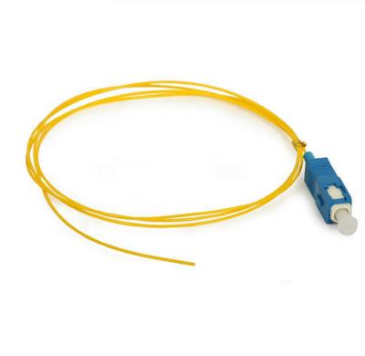 China SC fiber optic pigtail PC, UPC and APC  0.9mm single mode or multimode IL<=0.2dB for sale
