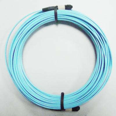 China 10Gbs Multi Mode OM3 OM4 OFNP Cable 12 24 Fiber MTP MPO optical patch cord for sale