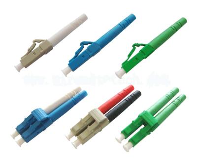 China LC apc upc  Fiber Optic Connector singlemode multimode blue beige green color for sale