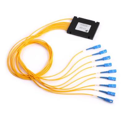 China 1 × 8 PLC SC / PC low insertion loss and low PDL Fiber Optic Splitter for CATV Systems for sale