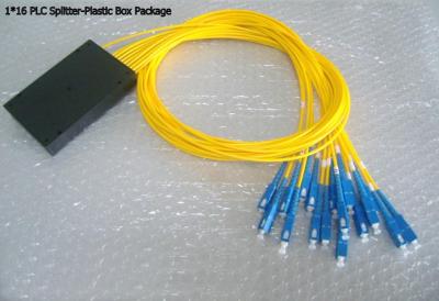 China 1x16 o divisor da fibra óptica da embalagem do ABS do PLC SC/APC aplicou-se em redes de FTTX à venda