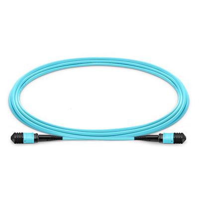 China 12F 24F OM3 OM4 Plenum MTP MPO Fiber Trunk Cable for sale