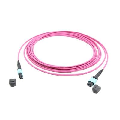 China MTP 12 Core OM4 MM Fiber Optic Trunk Cable For Data Center Cabling for sale