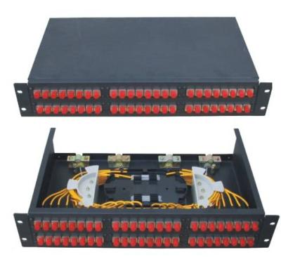 China 480 * 250 * 1U GPZ / RM - Panel de conexiones de fibra óptica para montaje en Rack SC12 en venta