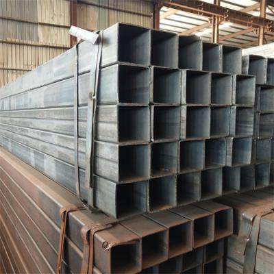 China Hollow Section ERW Carbon Black Steel Pipe Metal Q235 Square Tube 6M - 12M Length for sale