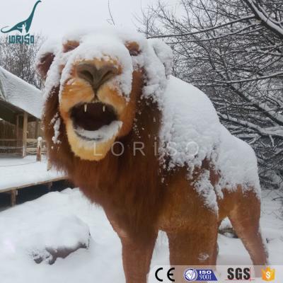 China Life Size Artificial Animatronic Animal Lion For Amusement Park for sale