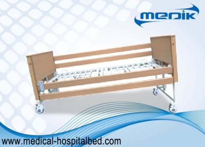 China Height Adjustable Home Care Beds With Lock Down Side Rails On Casters for sale