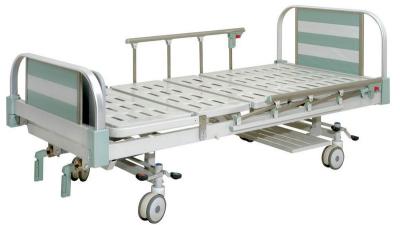 China Superfície de aço stailess do colchão da cama paciente manual removível da função da dobradura 2 à venda