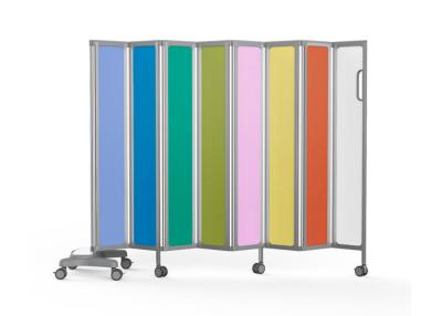 China Folding Medical Hospital Bed Accessories Privacy Screen Dividers with castors for sale