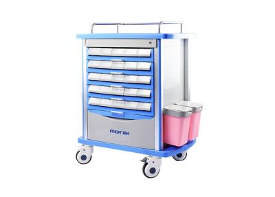 China ABS Mobile Emergency Medical Trolleys Aluminum Alloy Columns With ABS Body Structure for sale