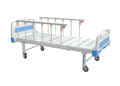 China Anti-age Manual Hospital Beds Aluminum alloy side rails two cranks for sale