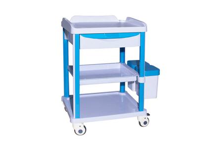 China Doctor / Nurse Delivery Medication Carts , Plastic Drug Trolley for sale