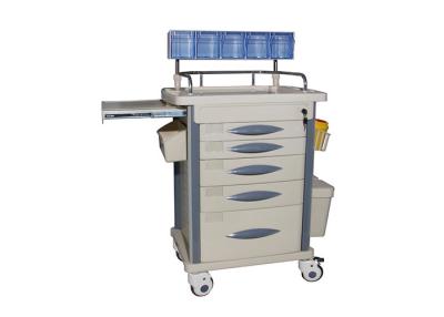 China Anaesthetic Medical Trolleys With Plastic Top Board 2 Drawers for sale