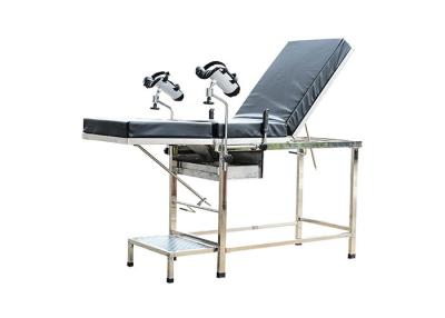 China Stainless Steel Gynecology Examination Bed With Foot Stool for sale