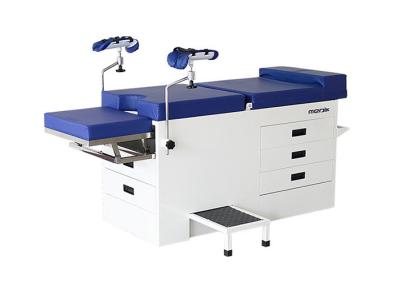 China Five Drawers Gynecological Hospital Examination Table With Basin / Step Stool for sale