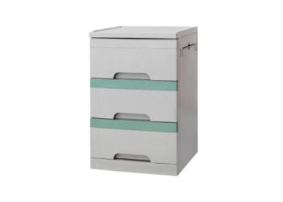 China 3 Drawers Hospital Bed Accessories Locker With Dining Board for sale