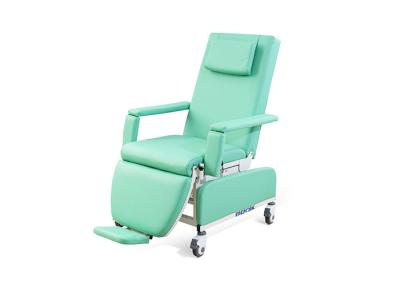 China Mobile Medical Blood Collection Chair With Adjustable Backrest and Legrest for sale