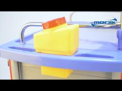 Adjustable Hospital Medical Crash Cart With Plastic Top