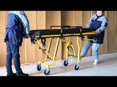 Manual Ambulance Folding Stretcher 180kg Load Aluminum Alloy