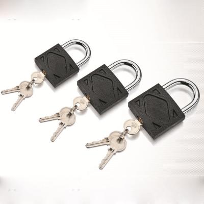 China Cheap Price Brass Cylinder Iron Body Padlock, 40mm/50mm Black Lock For Family for sale
