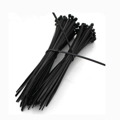 China Factory Directly Sales Black Color Self-Locking Nylon Cable Ties Strap self locking Zip Ties Plastic Cable Zip Ties for sale