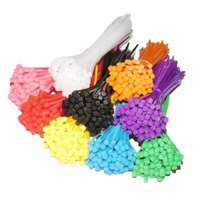 China Self locking nylon 66 cable tie strap many colors of plastic cable ties for bundling wire for sale