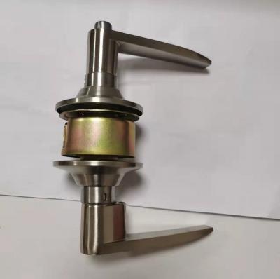 China 60mm Heavy duty design tubular zinc leverset door handles locks satin nickel main entrance entry door tubular lever lock for sale