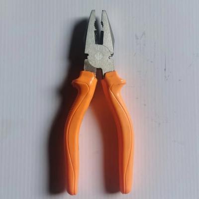 China Yellow Handle Professinal Universal Hand Tools Combination Pliers with Fine Polishing 6'' And 8'' for sale