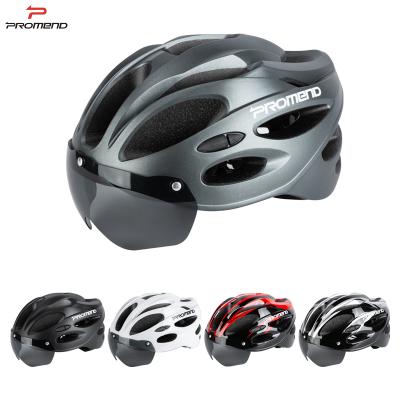 China 2021 ABS+PC CUSTOMIZED BICYCLE HELMET IN MOLD 5 COLORS ENV HELMET MAGNETIC LENS SAFETY SMART BICYCLE OUTDOOR HELMET for sale