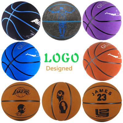 China Design Your Logo Printed Your Own Pattern Size 7 PU leather Basketball 640g for sale