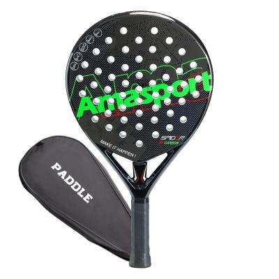 China 3K Carbon Fiber Face Paddle Raquette Padel Tennis Racket Soft EVA Core With Bag for sale