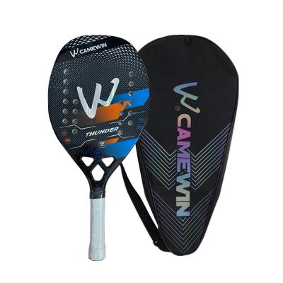 China 18k Carbon Fiber Beach Tennis Racket Rough Surface Paddle Tennis Padel for sale