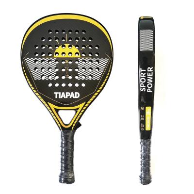 China 38mm Thickness Beach Tennis Padel Racket 3K Carbon Fiber EVA Rough Surface With Cover Bag for sale