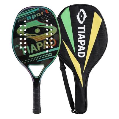 China Adult Full Carbon Beach Tennis Paddle Racket Soft EVA Face Raqueta With Bag for sale