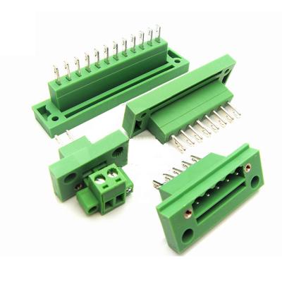 China 5.08mm pitch Feed Through Flange Screw Terminal Blocks Panel Mount for sale
