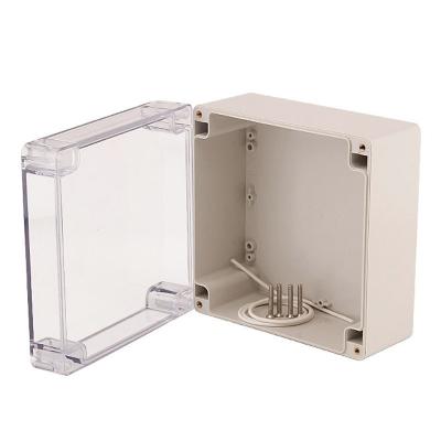 China Plastic Junction Box 160*160*90mm Electric Distribution Enclosure Waterproof Clear Cover for sale