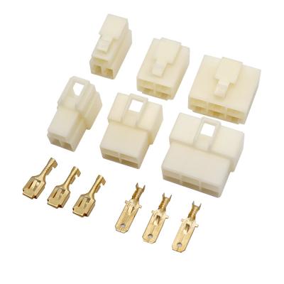China 6.3mm Crimp Terminal Housing Car Electrical Connectors 1 Way Pin to 8 Way Pin for sale
