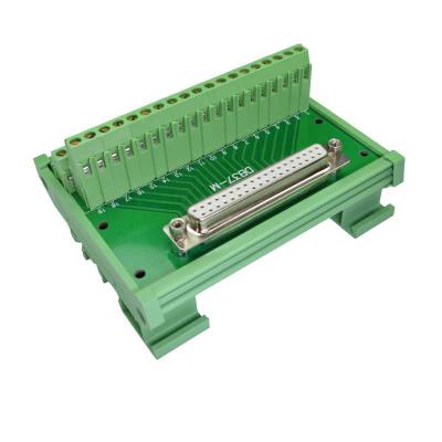 China DB37 D Sub 37 Pin Sing End Connectors Terminal Block Breakout Board for sale
