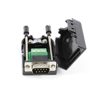 China DB9 D Sub 9 Pin RS232 Serial Port Connectors to 3-pin Terminal Blocks Adapter for sale