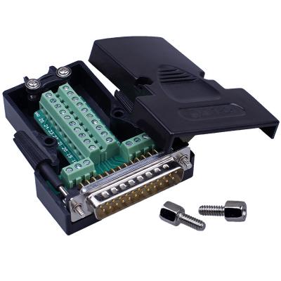China DB25 D Sub 25 Pin Connectors to Terminal Blocks Adapter with housing for sale