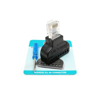 China RJ45 Male 8P8C to 8 Pin Screw Terminal Block Adapter for CCTV Video Solution for sale