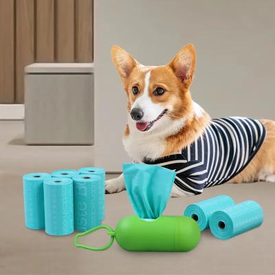 China Dogs Products Eco Friendly Compostable Biodegradable Dog Poop Bags With Dispenser for sale