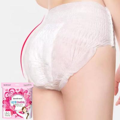 China Large Size Lady Menstrual Panties Super Soft Disposable Panty Sanitary Napkin at Night for sale