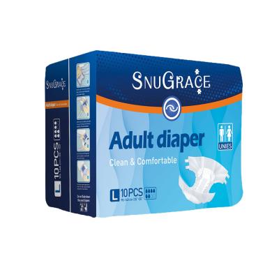 China Adult Diaper OEM Customized Disposable Adult Diaper with Fluff Pulp and Korea Sap for sale