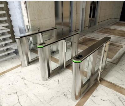 China Stainless Steel Triangle Entrance Swing Pedestrian Barrier Gate Machine For Subway Station for sale