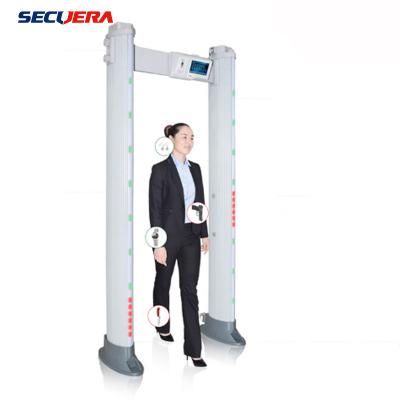 China Touch Screen Door Frame Metal Detector , Pass Through Metal Detector 24 Detecting Zone for sale