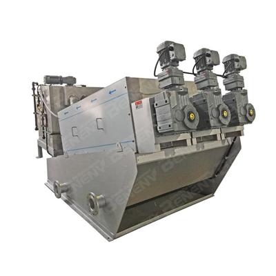 China Multi Disk  Screw Press Dewatering Machine For Sludge Palm Oil USA Standard for sale