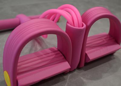 China Equipo de sentarse elástico rosa 4 tubos de resistencia Pedal de pie de tensión en venta