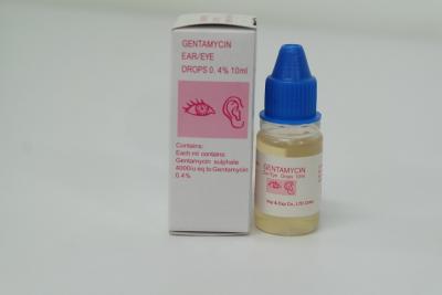 China 0.4% 10 ml Ophthalmic Medication Gentamicin Sulfate Ear Drops / Gentamycin Eye Drops for sale